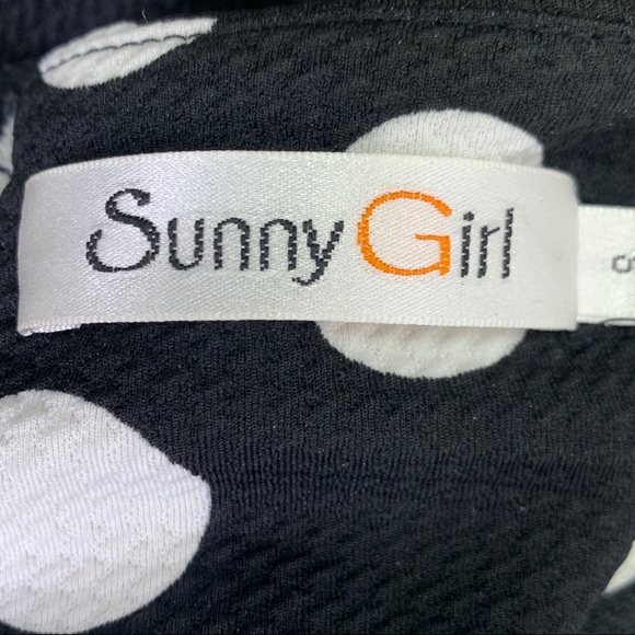Sunny Girl Black & White Polka Dot Women Dress | S - Picture 2 of 7